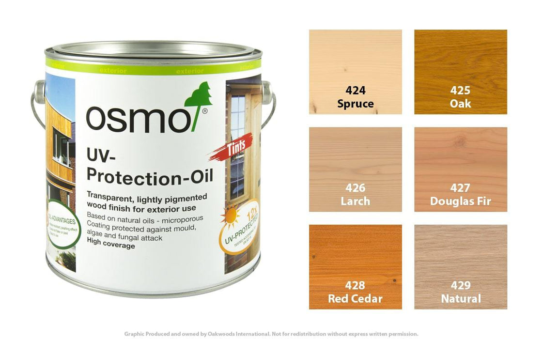 OSMO UV-Protection-Oil Tints 427, Douglas Fir, Satin, with Film Protection, 2.5L