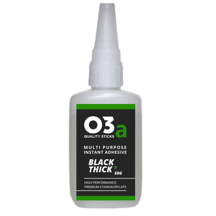 O3a Cyanoacrylate Adhesive, Black, Thick, 50g